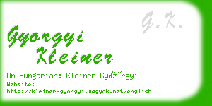 gyorgyi kleiner business card